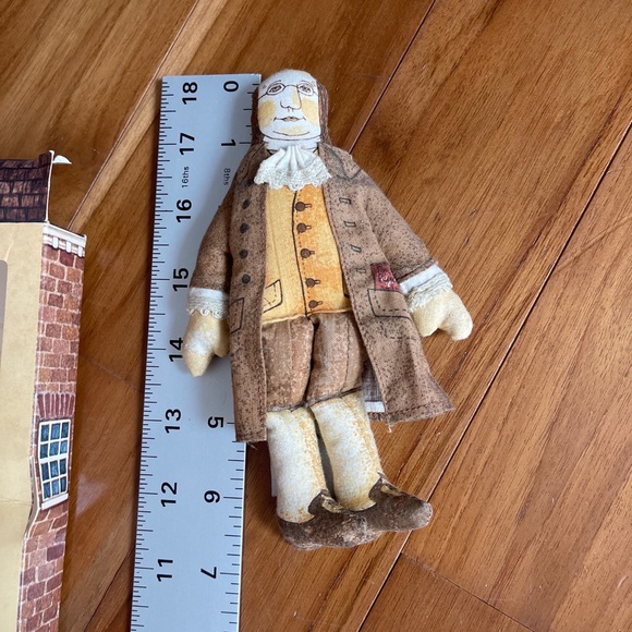 Hallmark Benjamin Ben Franklin Bicentennial Doll Vintage Cloth Toy Original box - Picture 8 of 10